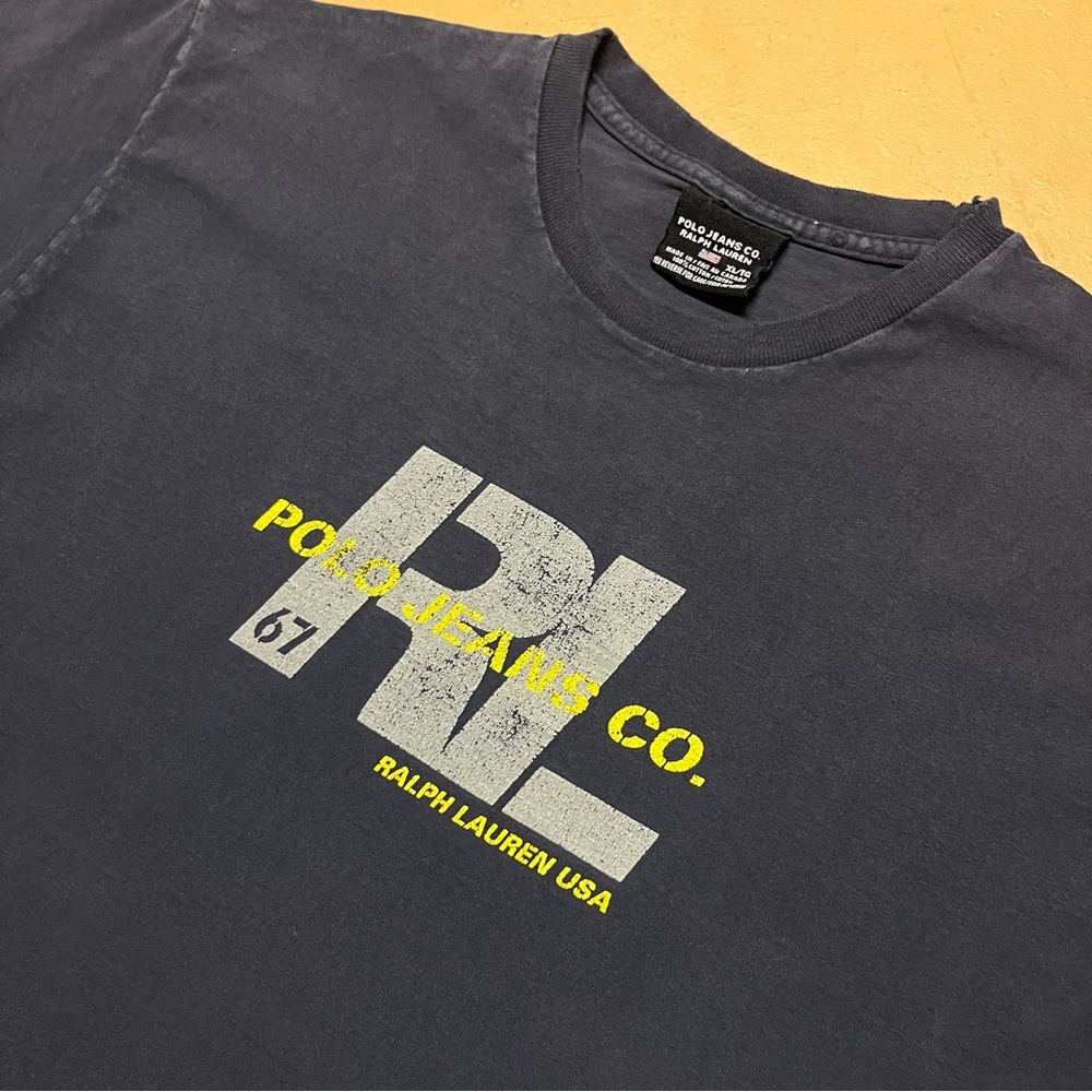 Vintage Polo Jeans Company By Ralph Lauren Graphic T-Shirt Size XL